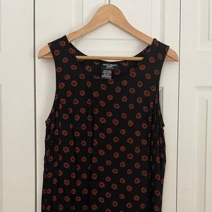 Saint Topaz West Black and Tan Drop Waist Dress